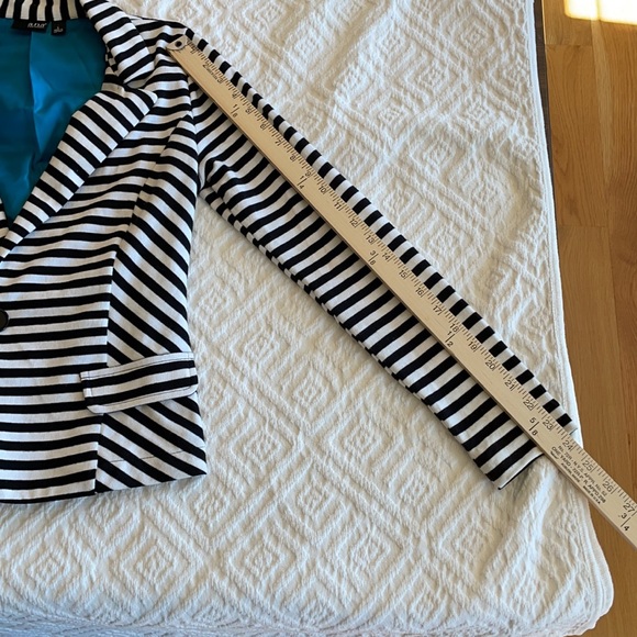 Ana Small Black White Blazer Jacket Suit Stripe - Picture 13 of 16